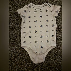 Ralph Lauren White Bodysuit with Bear Print